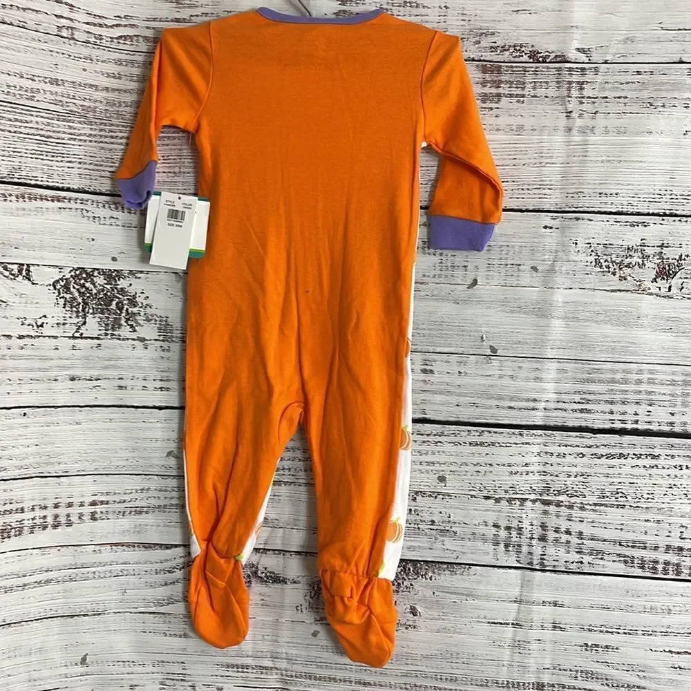 Disney Baby onesie sz 3/6 months Halloween Mickey Mouse jumpsuit sleeping PJ New